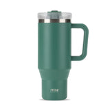 TYESO® Mega-Capacity Sill-Proof Stainless Steel Tumbler with Straw & Cleaning Brush (1200ml) (TS-8868)