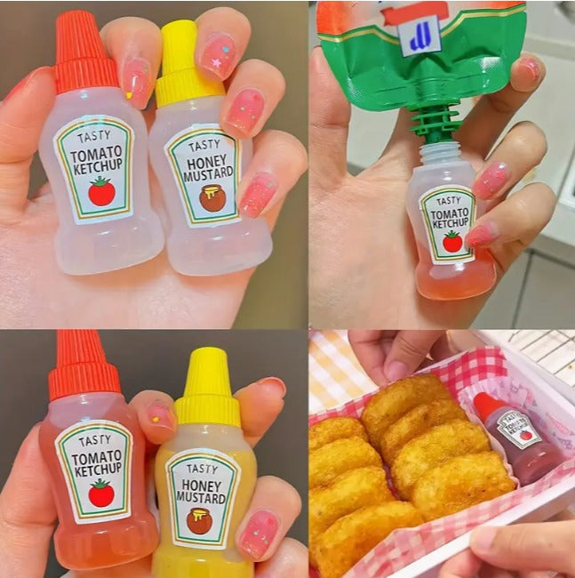 Mini Plastic Squeeze Sauce Bottles