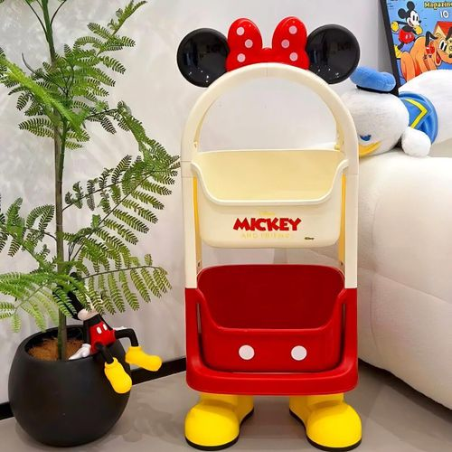 Kids’ Open-Basket Toy & Book Organizer – 2-Tier