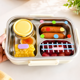 Leak Proof Divided Lunch Box with Sauce Container