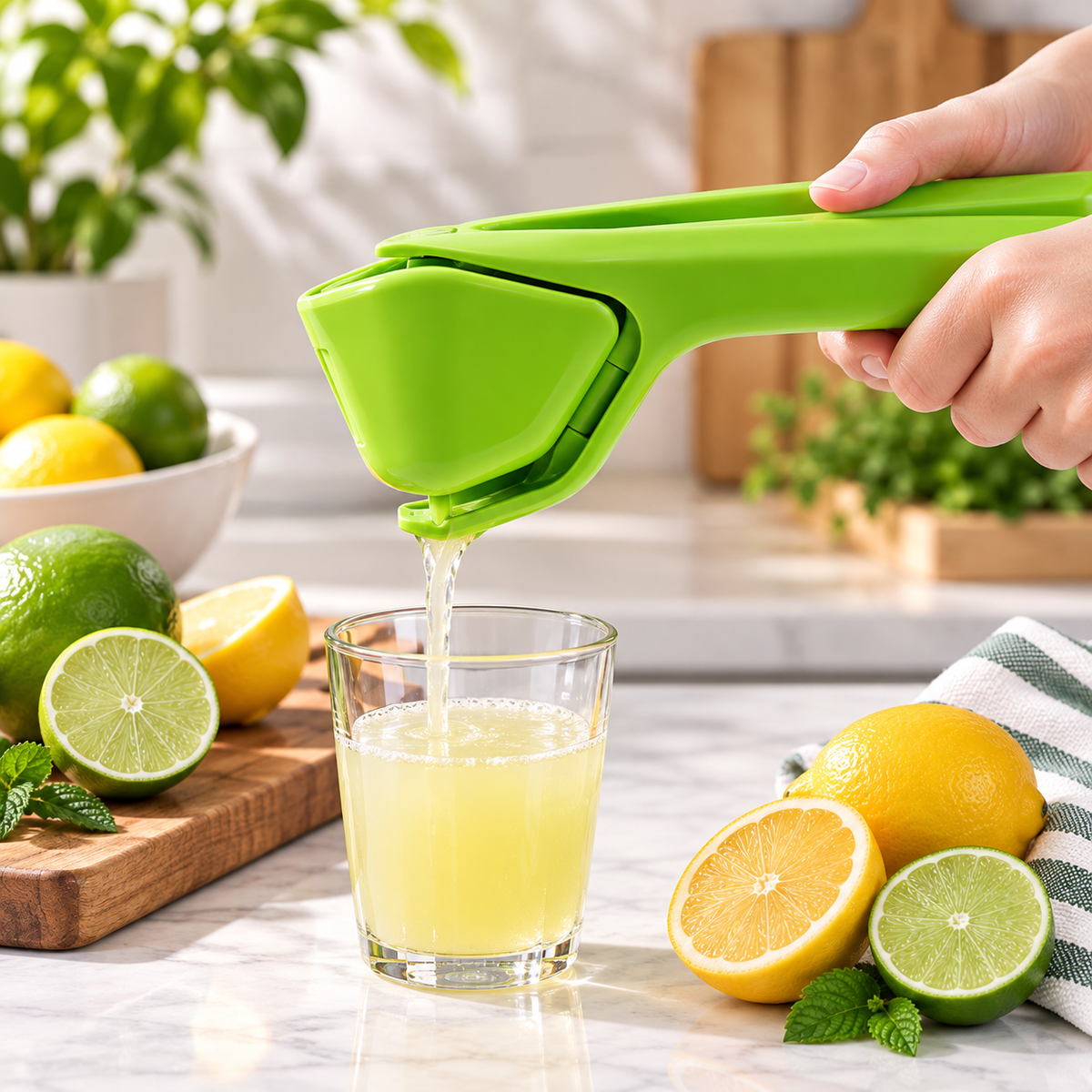 Manual Lemon & Orange Juicer with Easy-Press Handle