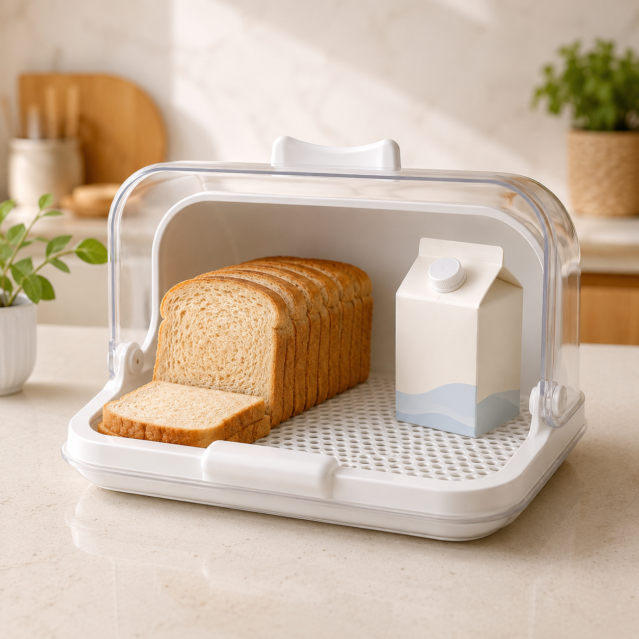 Multipurpose Storage Box with Clear Lift-Up Cover