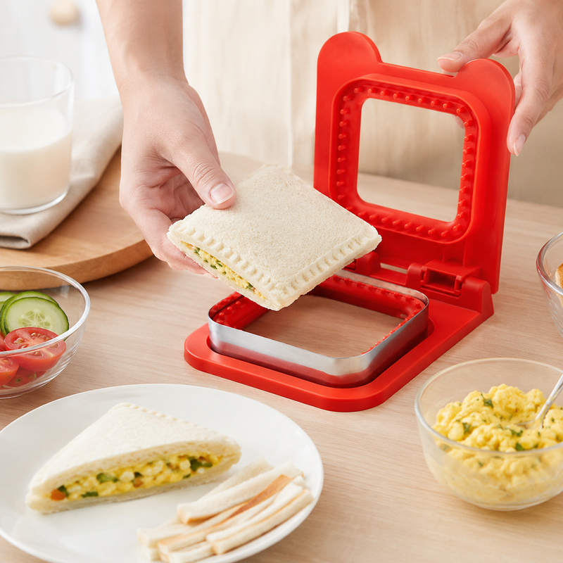 One-Press Square Sandwich Cutter & Edge Sealer