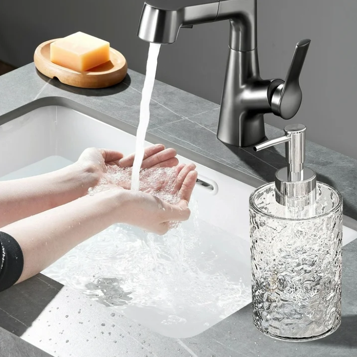 Ribbed Refillable Dispenser Bottle