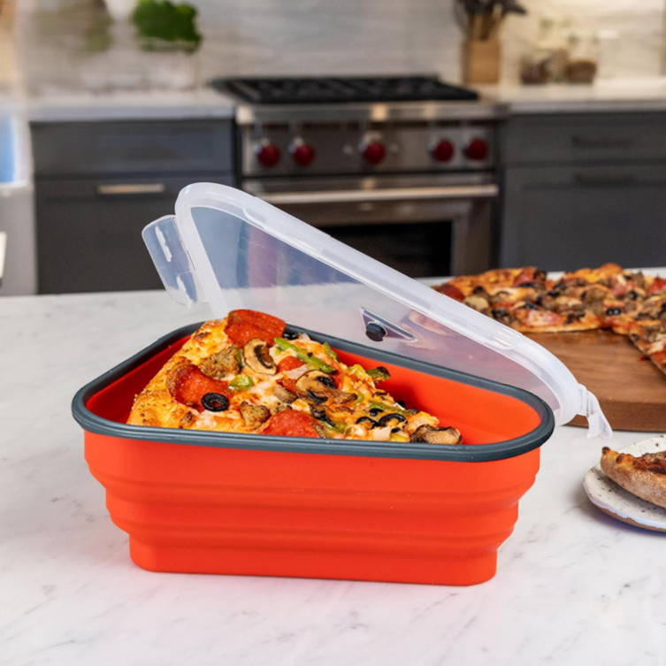 PizzaMate Reusable Storage Container with 5 Serving Trays