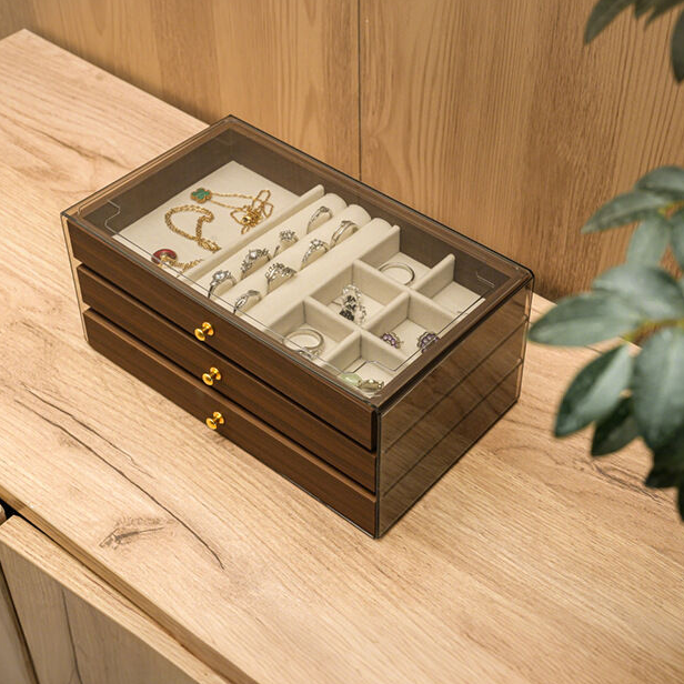 HeritageTreasure 3-Drawer Jewelry Box