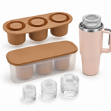 Silicone Ice Cube Tray – 3 Pcs Hollow Cylinder Molds for Tumblers