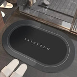 "Elegant super absorbent bathroom mat" OVAL