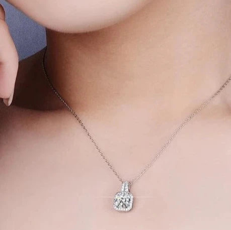 Crystal Square Pendant Set