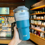 TYESO® SteelCore Stainless Steel Dual-Lid Tumbler with Top-Handle (900ml) (TS-8828)