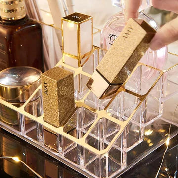 Multiple Grid Cosmetic Organizer
