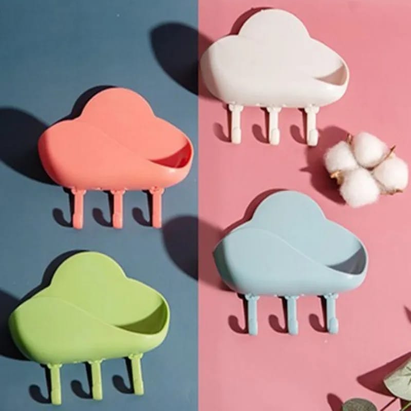 Cloud bathroom soap box with hook