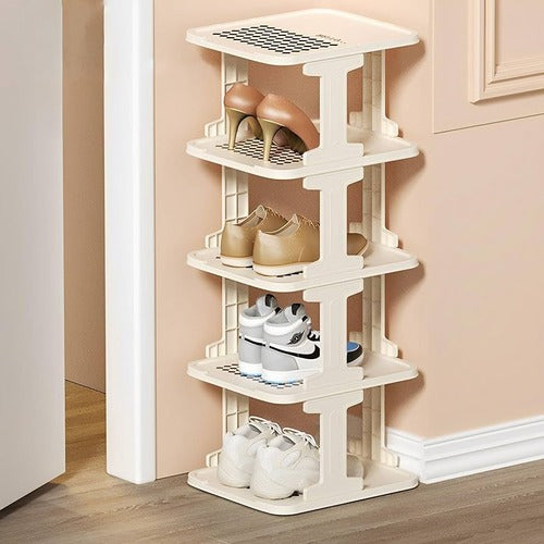 4 Layer Geomatric Pattern Shoe Rack