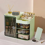 Multi-Compartment Cosmetic Organizer With Drawers