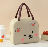 Charming Animals Insulated Lunch Bags (Canvas Material) – Kids' School & Travel Buddy