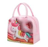 Colorful Cartoon Insulated Lunch Bags (Parachute Material) – Perfect for School & Travel