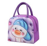 Colorful Cartoon Insulated Lunch Bags (Parachute Material) – Perfect for School & Travel