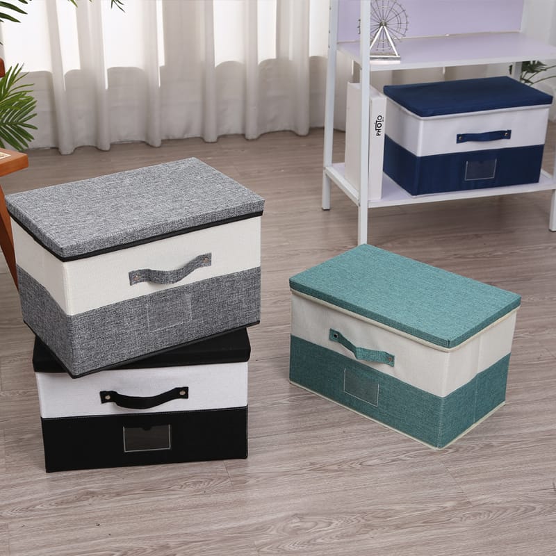 Tag & Store Fabric Box – Organize with a Clear Label