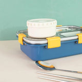 Double-Walled Insulated Stainless Steel (SUS304) Lunch Box with Convenient Dipping Cup (7095)