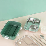 Double-Walled Insulated Stainless Steel (SUS304) Lunch Box with Convenient Dipping Cup (7095)