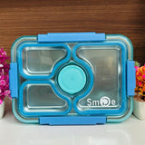 Spill-Proof Stainless Steel (SUS304) Bento – With Pair of Tableware and Central Sauce Dip (2561)