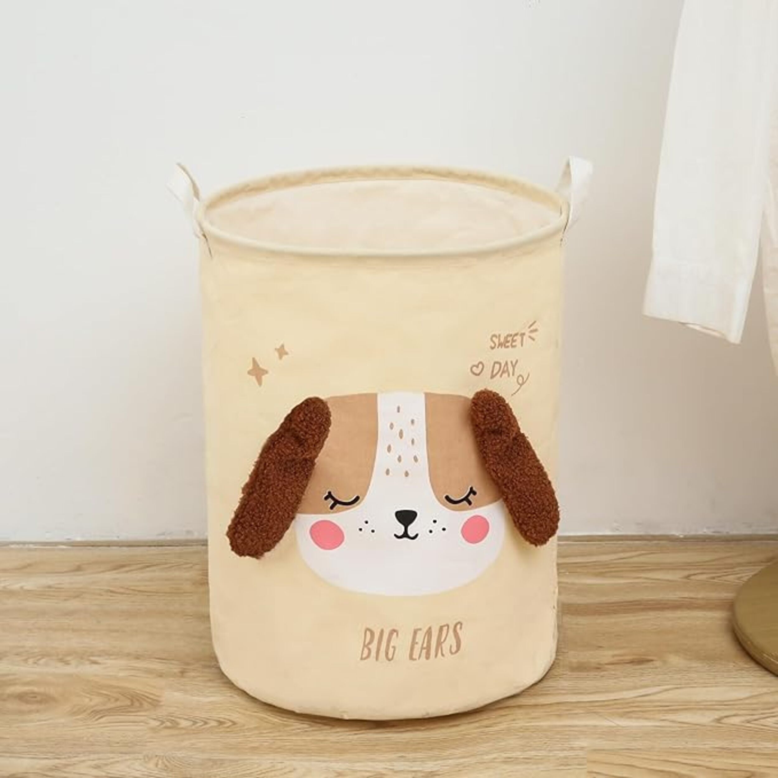 Big Hanging Ears Animal Print Laundry Basket
