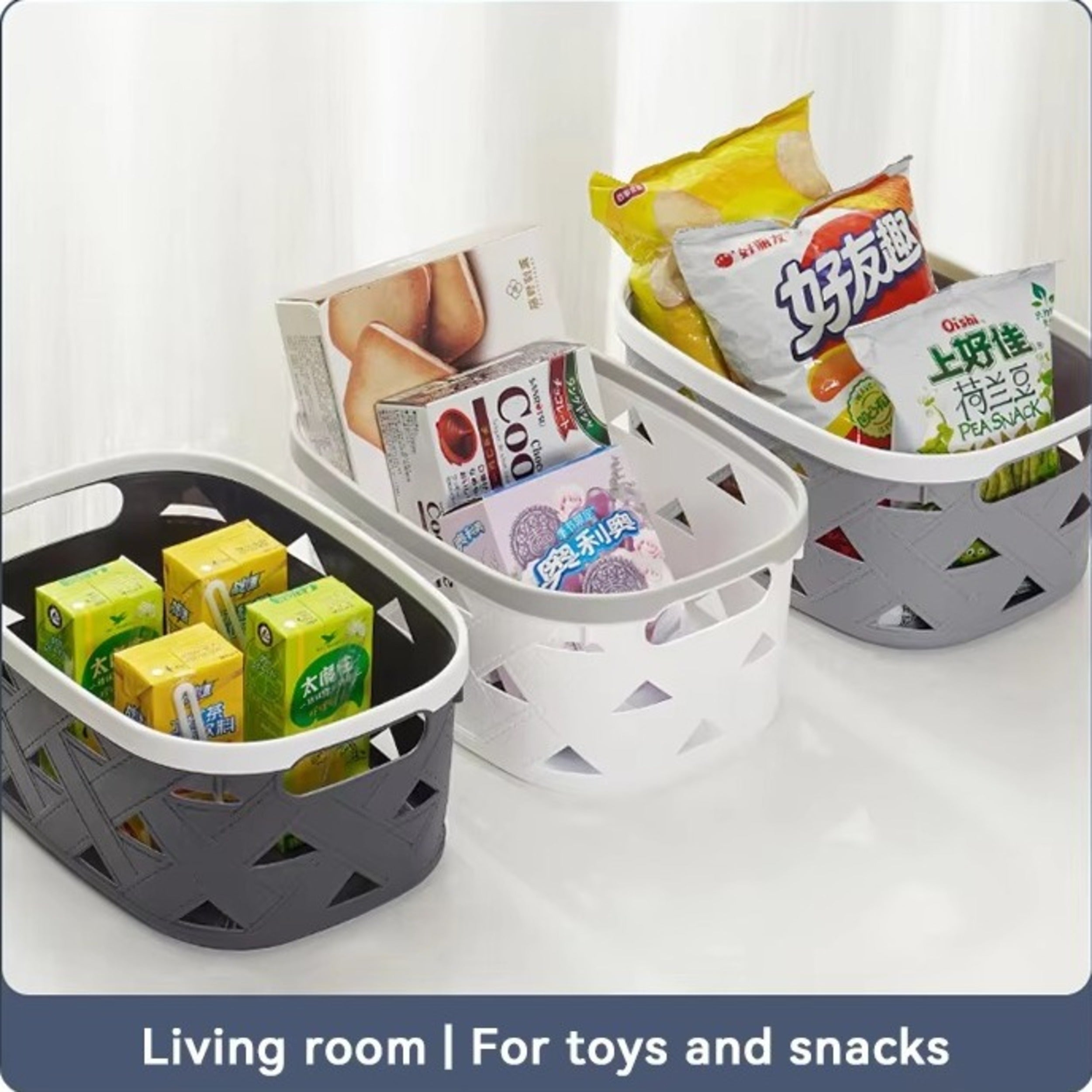 Premium Multi-Purpose Breathable Storage Basket with Handles