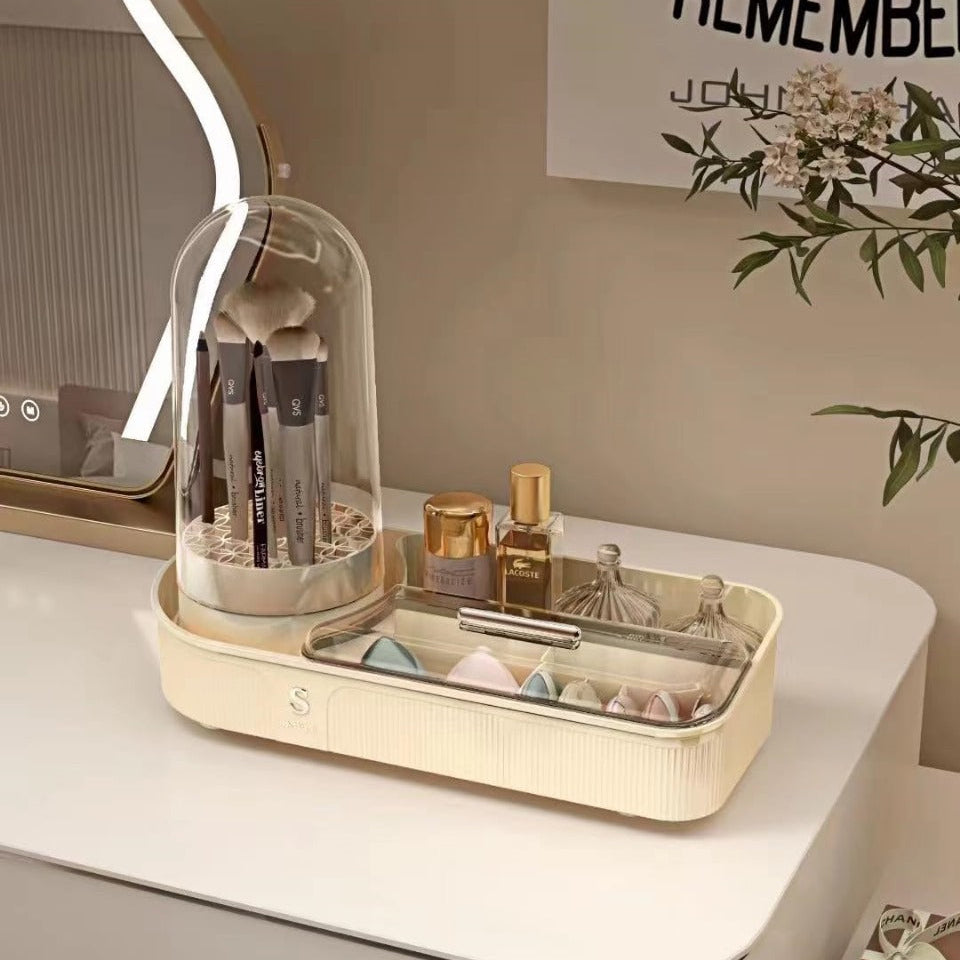 The Finest Vanity Organizer with Rotating Brushes Holder