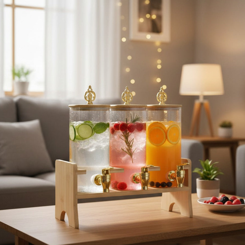 RoyalTrio Rectangular Glass Dispensers Set (1152)