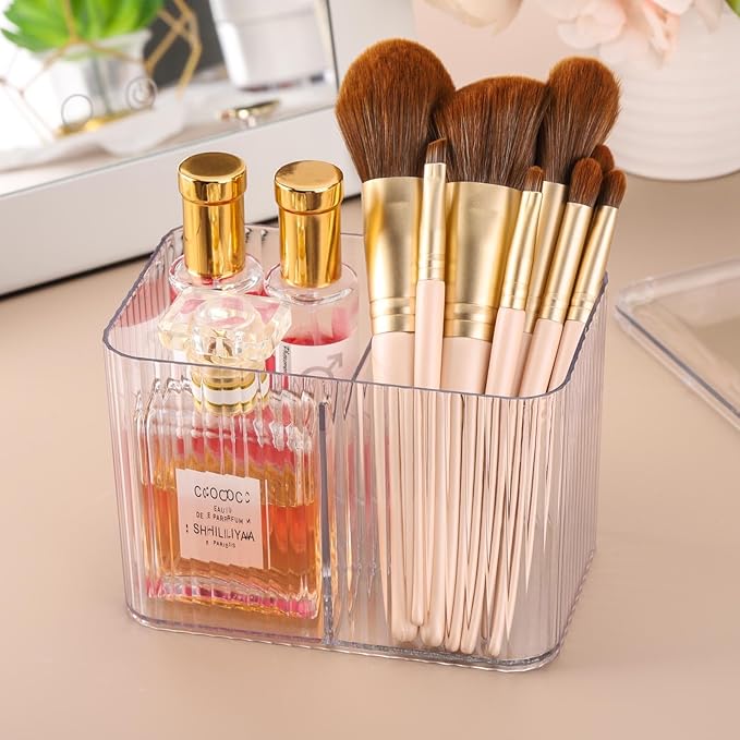 Trio-Compartment Multipurpose Storage Box with Golden Heart Lid
