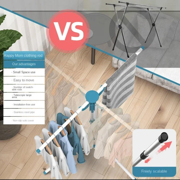 Folding Cloth Hanger & Drying Rack AllInOne Store