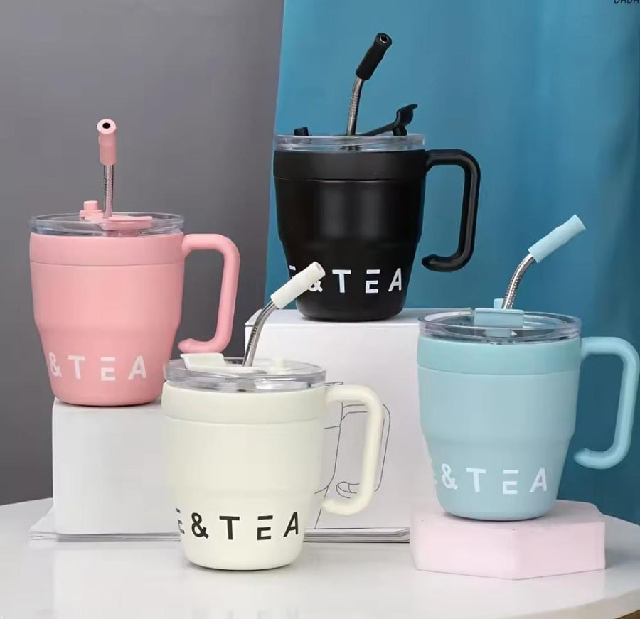 480 ml coffee cup with straw