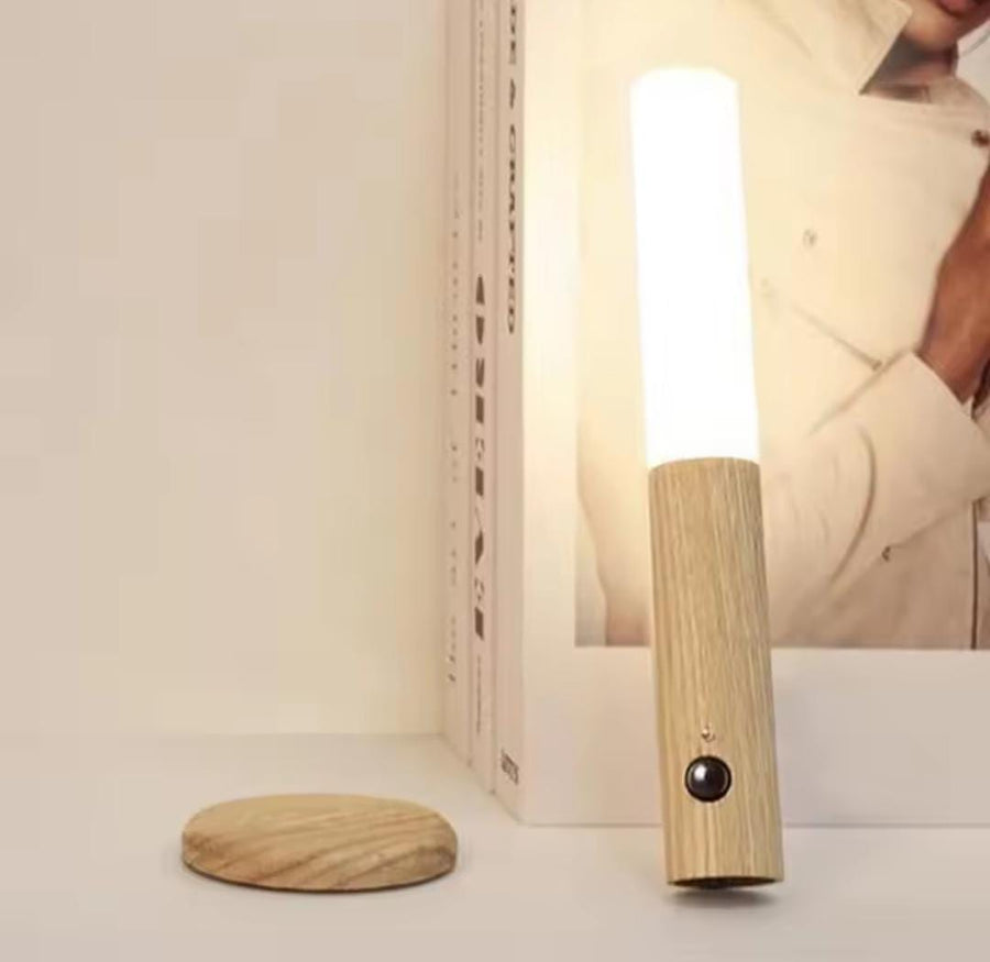 Led rechargeable limitation wood grain light night