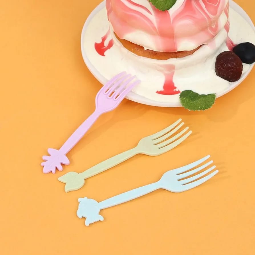 20Pcs Plastic Character Fruit Forks