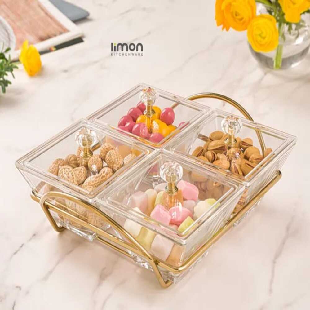 Signature Square Snack Serving Tray by Limon