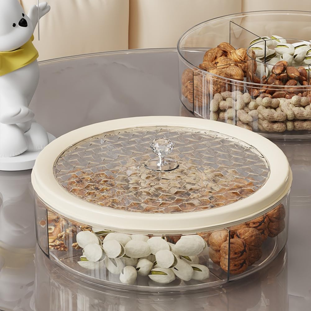 5-Partition CrystalAura Entertaining Platter