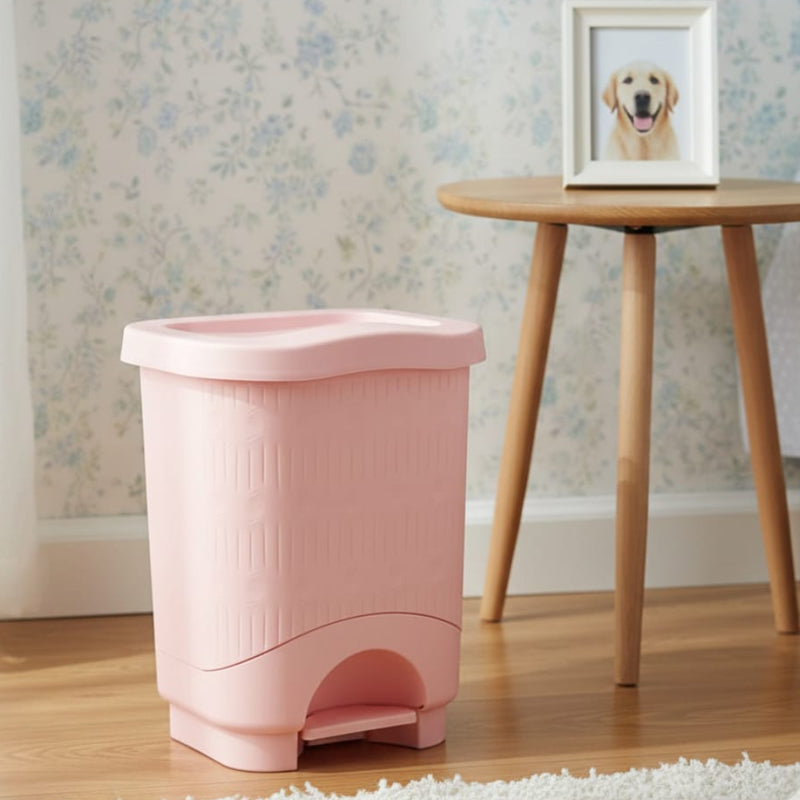7L Bamboo-Style Dustbin with Pedal (1582) by Limon