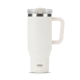 TYESO® Mega-Capacity Sill-Proof Stainless Steel Tumbler with Straw & Cleaning Brush (1200ml) (TS-8868)