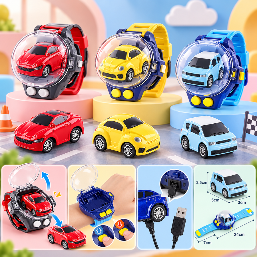 Wrist-Worn Mini RC Car with Storage Cover & USB Charging