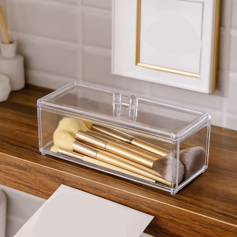 Acrylic Dust-Proof Vanity Organizer