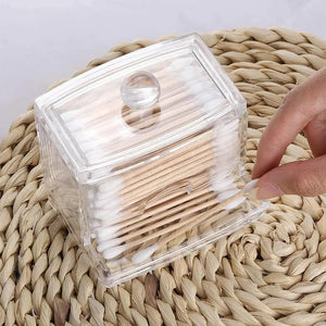 Acrylic Cotton Swabs Storage Box - All-In-One Store