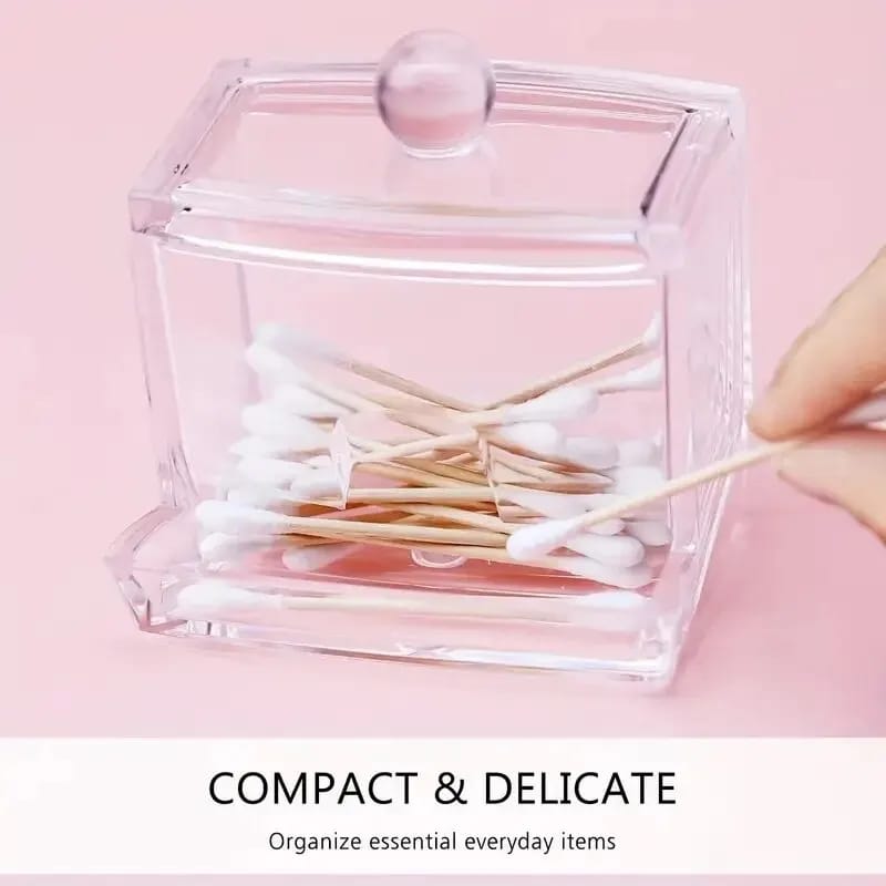 Acrylic Cotton Swabs Storage Box - All-In-One Store