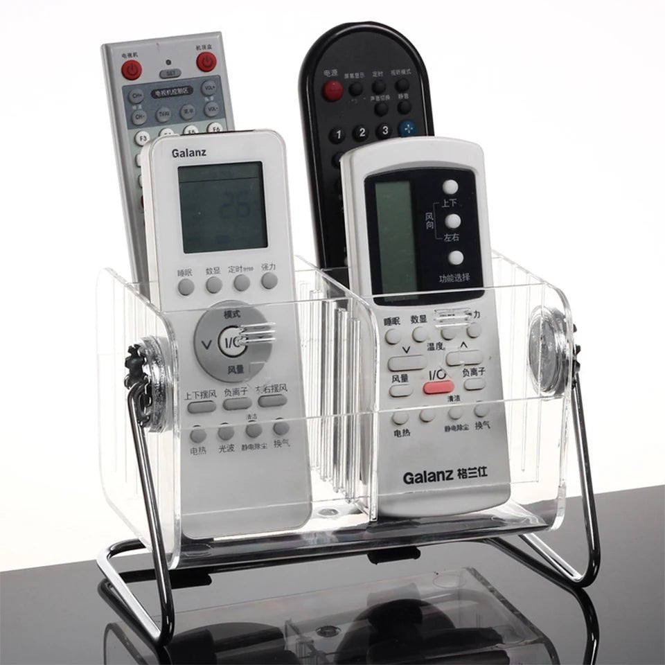 Acrylic Desktop Remote Control Organizer - All-In-One Store