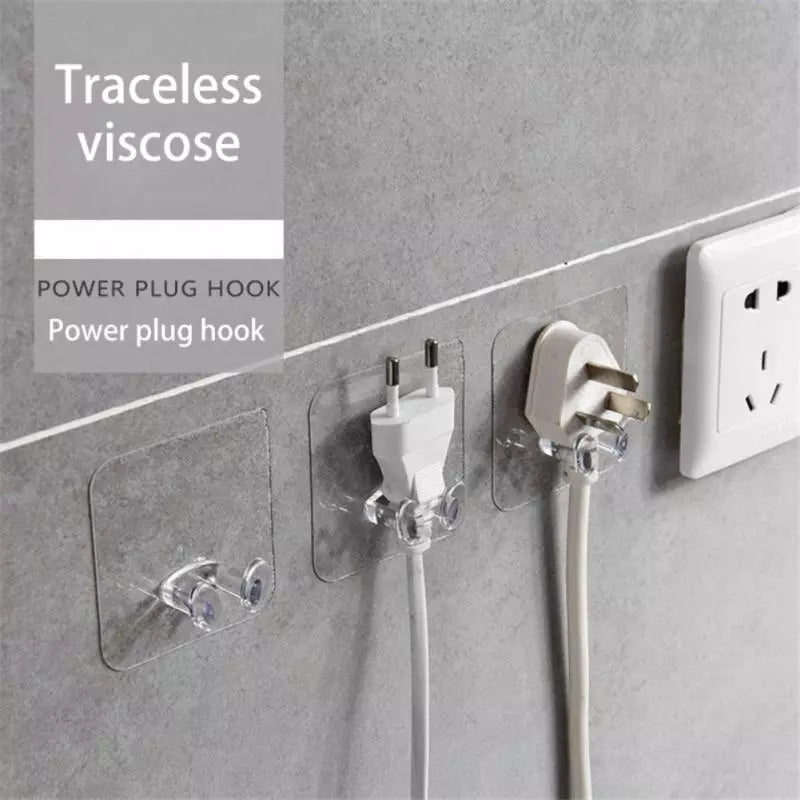 Adhesive Wall Hanger Storage Transparent Hooks Pack Of 5 - All-In-One Store