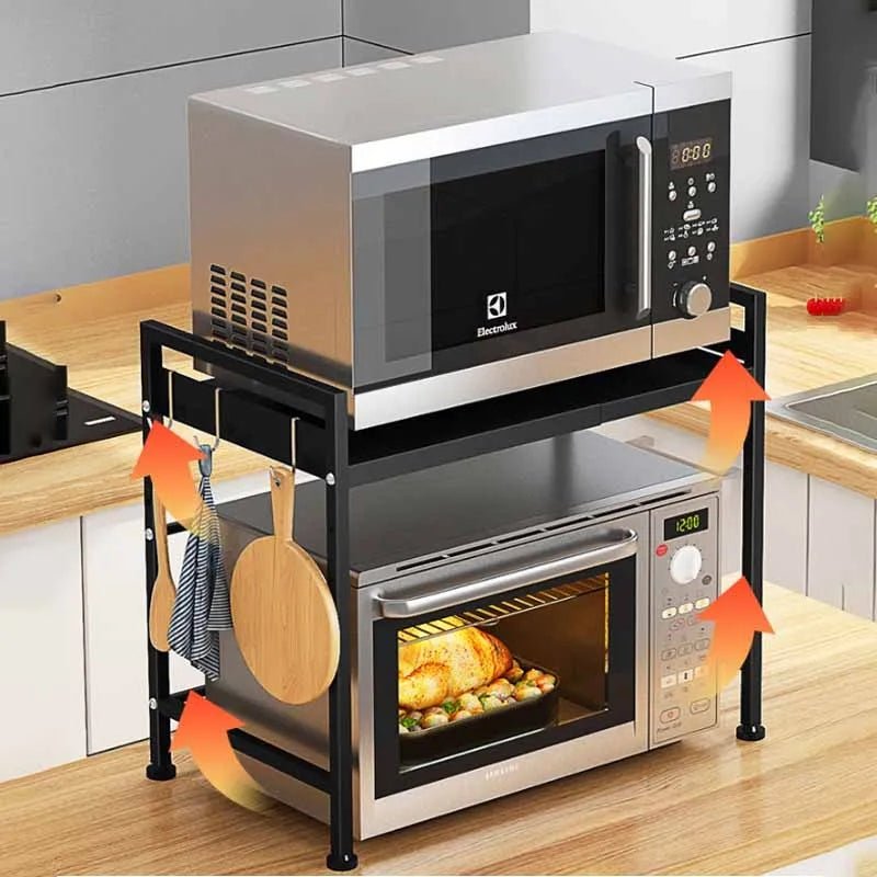 Adjustable Microwave Oven Shelf - All-In-One Store