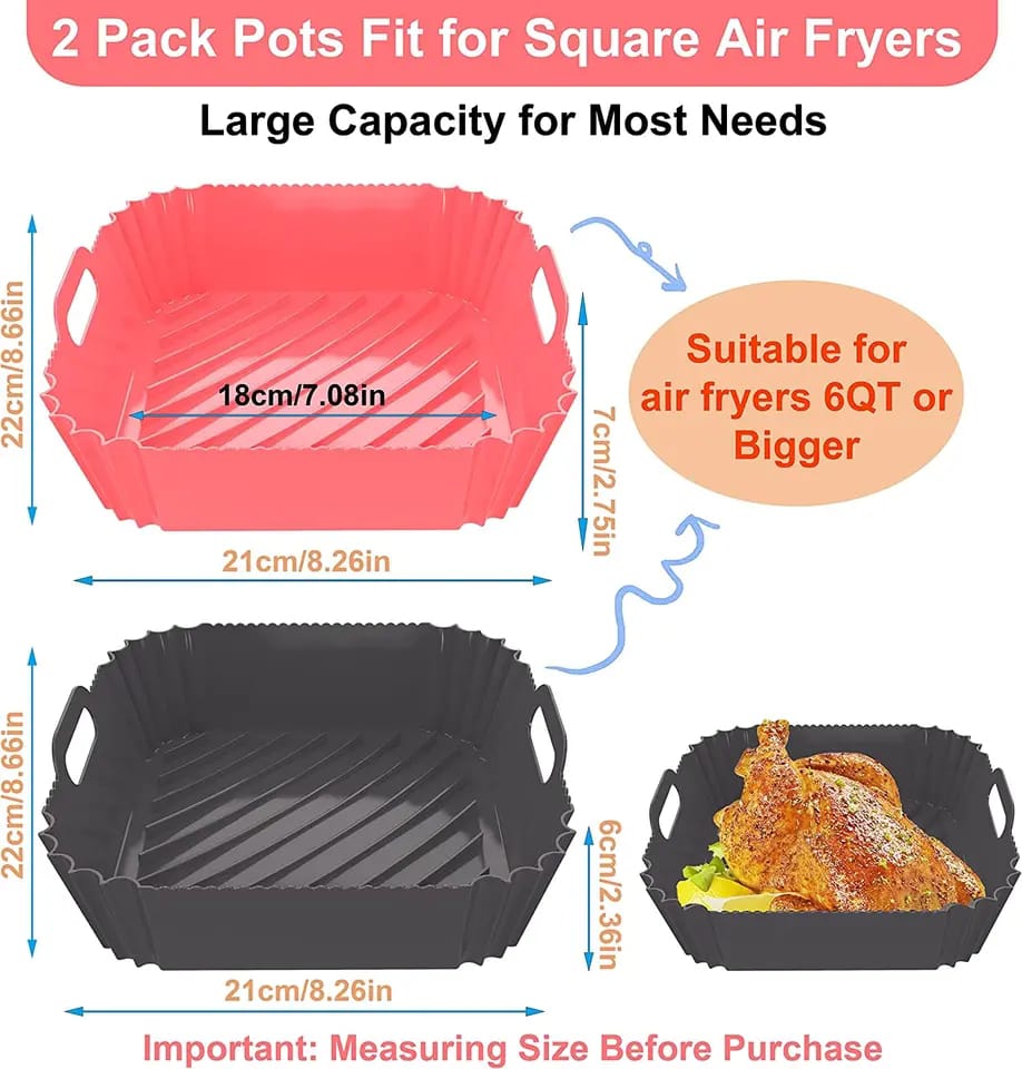 Air Fryer Silicone Reusable Mold - All-In-One Store