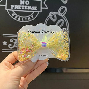 Bow Style soft hair clips with glittering stars - All-In-One Store