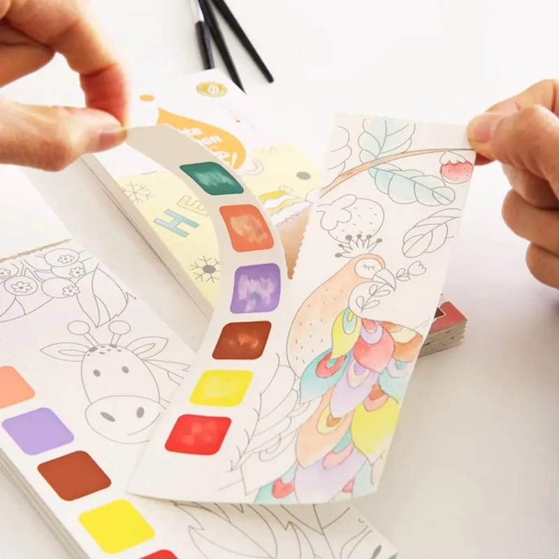 Brush & Splash: Watercolor Doodle Coloring Books - All-In-One Store
