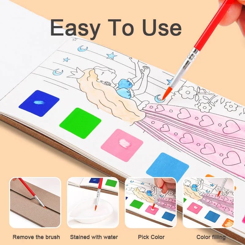 Brush & Splash: Watercolor Doodle Coloring Books - All-In-One Store