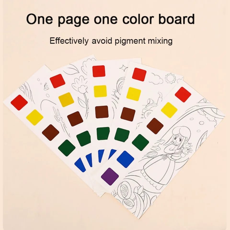 Brush & Splash: Watercolor Doodle Coloring Books - All-In-One Store